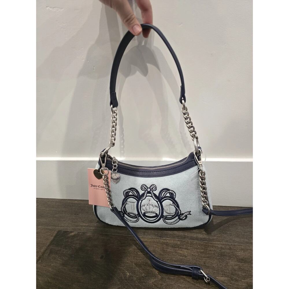 NWT Juicy Couture Pastel Turquoise Juicy Lovers Club Shoulder‎ Bag - Picture 3 of 8